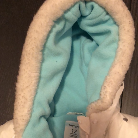 White baby winter snowsuit - Picture 4 of 5